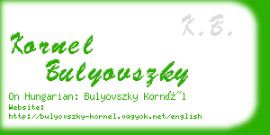 kornel bulyovszky business card